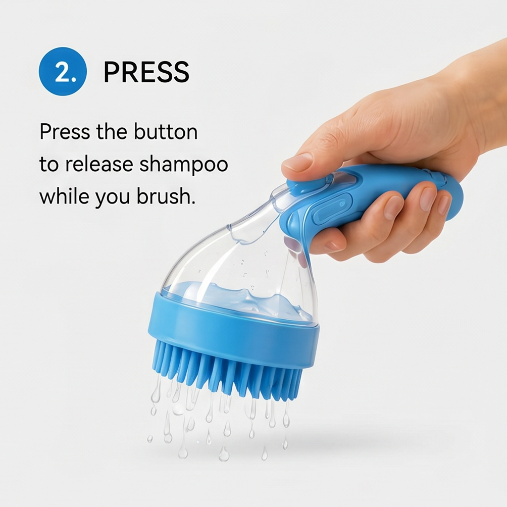 PawSpa™ Bath Brush 🐶🛁 — Massage, Clean & Pamper in One