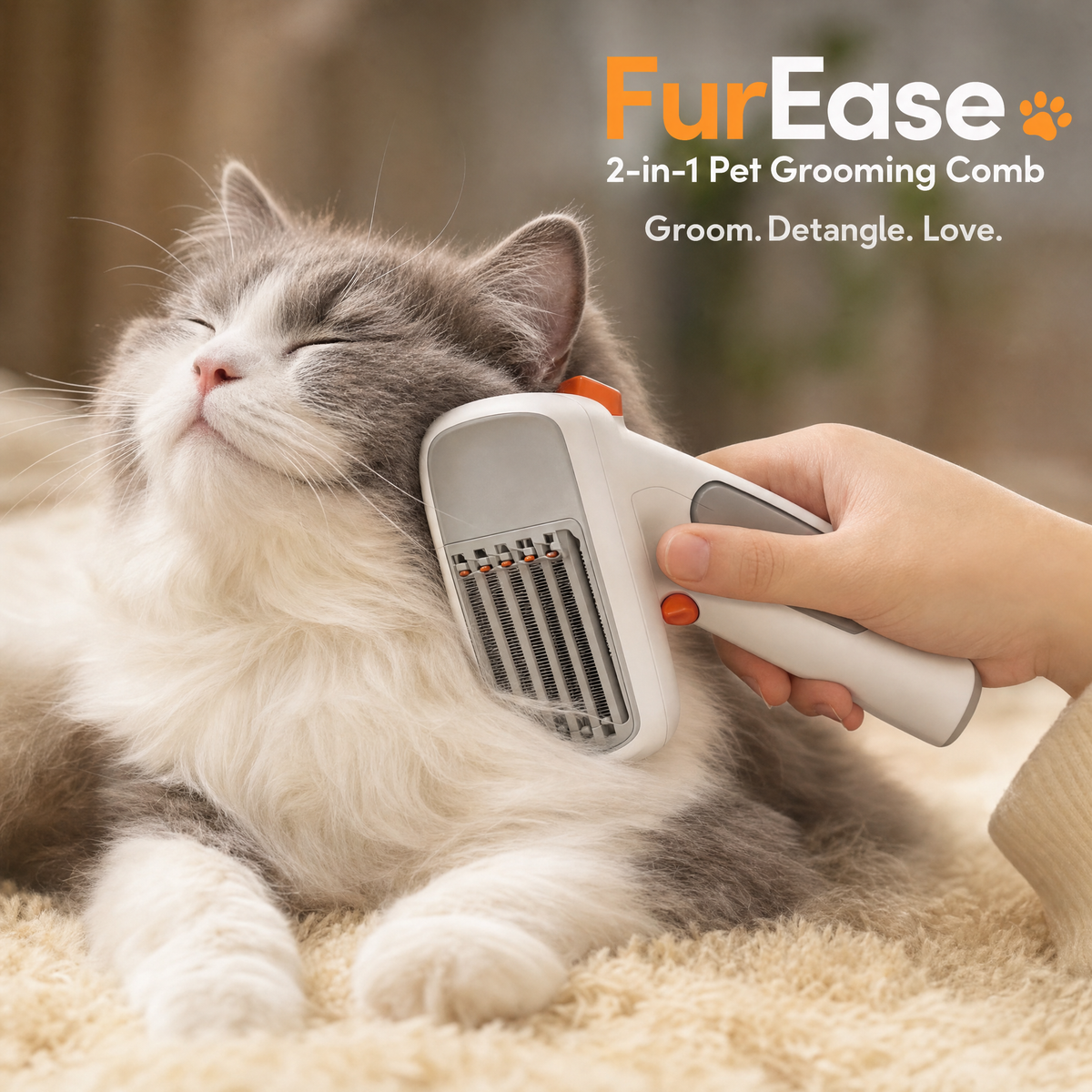 FurEase™ 2-in-1 Comb 🐶✨ — Detangle & Groom Effortlessly
